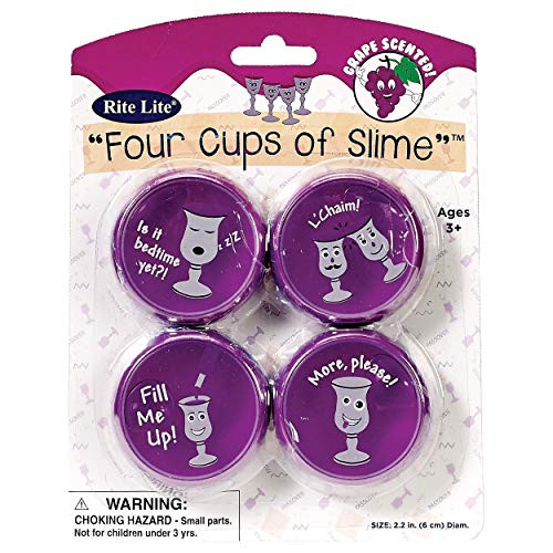 Rite Lite Purple Unique Holiday Passover Four Cups Of Slime For Pesach/ Pesach Seder