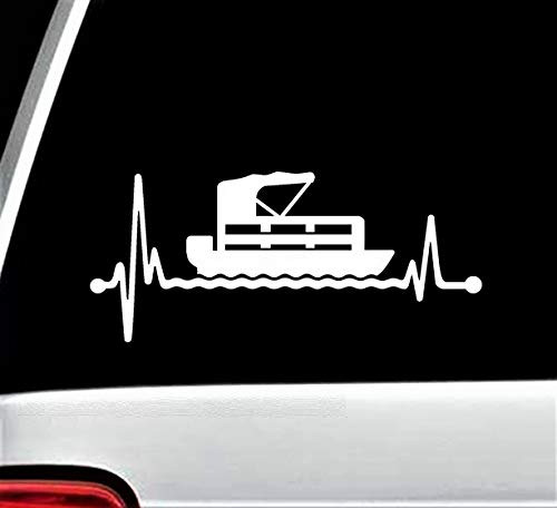 Pontoon Heartbeat Lifeline Decal Sticker Lake Boating Accessories Party Barge Boat BG 526