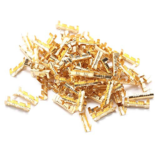 Eurobuy 100pcs Brass U Style Quick Wiring Terminals Wire Docking Connector Line Pressing Button 0.5-1.5mm Square