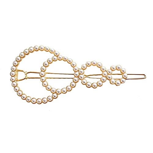 Floralby Heart Star Triangle Circle Faux Pearl Hairpin Hair Clip Women Girls Barrette Hair Accessories