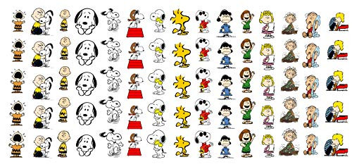 Peanuts Charlie Brown Snoopy  and  Friends Waterslide Nail Art Decals - Salon Quality