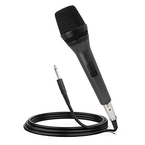 Dynamic Vocal Microphone Universal Multifunctional Dynamic Handheld Microphone with 5m Audio Line High Fidelity Cardioid Vocal Instrument Voice Shockproof Noiseless Quality Dynamic for Singing Live