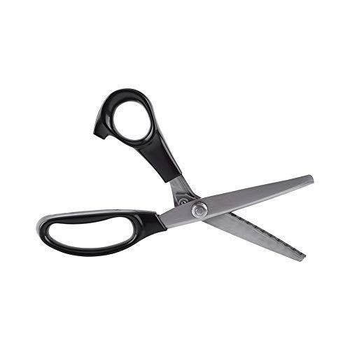 Pinking Shears Fabric Decorative Round/Triangle Edge Pinking Shears Scissors Clipper for Fabrics Linings Leather and Craft 4 7mm-7mm-