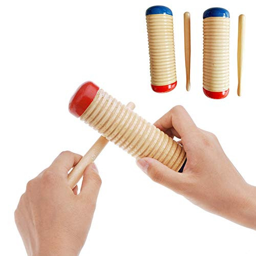 yuye-xthriv Wooden Guiro Shaker Cylinder Croak Frog Musical Instrument Education Kids Toy Yellow yuye-xthriv Wooden Guiro Shaker Cylinder Croak Frog Musical Instrument Education Kids Toy Yellow