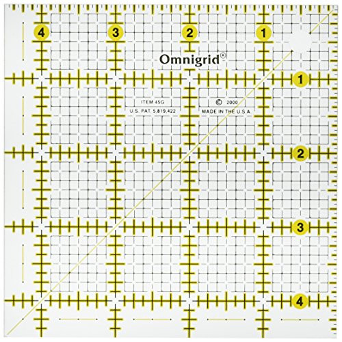 Dritz Omnigrid R45G 4-1/2-Inch by 4-1/2-Inch Grid Ruler