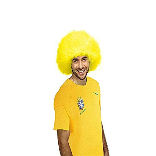 Carnival Novelties Afro Wig Dress-up Role Play Costume Fluffy Wigs for 70s 80s Disco Theme Party Yellow
