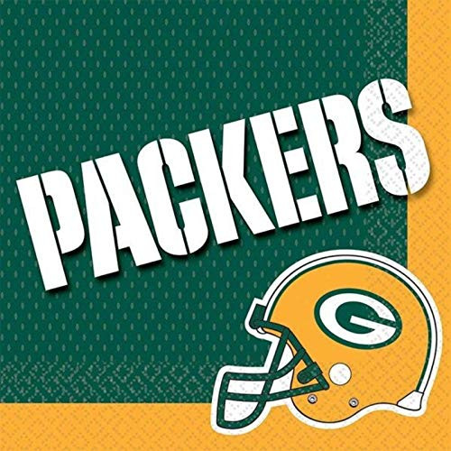 amscan NFL Green Bay Packers Luncheon Napkins -16 Pack- - Party Supplies