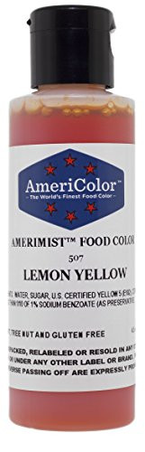AmeriColor AmeriMist Lemon Yellow Airbrush Food Color 4.5 oz