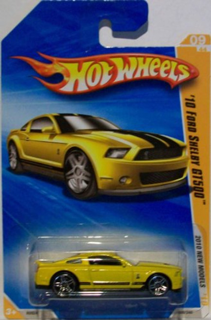 Hot Wheels 2010-009 10 Ford Shelby GT500 New Models YELLOW 164 Scale