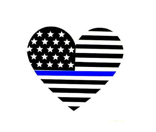 Thin blue line flag decal police flag police wife blue lives matter law enforcement police yeti sticker deputy wife police officer gift