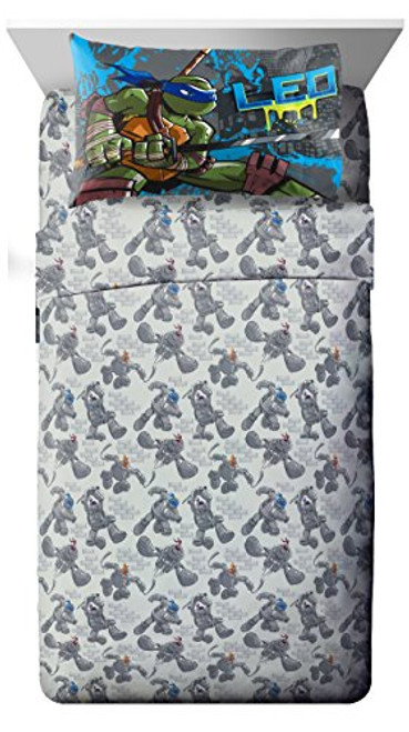 Nickelodeon Teenage Mutant Ninja Turtles 'Cross Hatching' Soft Microfiber Twin 3Piece Sheet Set Nickelodeon Teenage Mutant Ninja Turtles 'Cross Hatching' Soft Microfiber Twin 3Piece Sheet Set