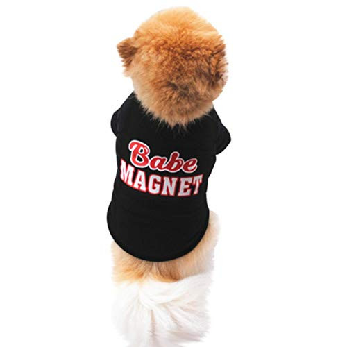 Howstar Pet Clothes Soft Cute Dog Shirt Comfortable Puppy Costumes Vest Outdoor Apparel Sweatshirt -M Black- Howstar Pet Clothes Soft Cute Dog Shirt Comfortable Puppy Costumes Vest Outdoor Apparel Sweatshirt -M Black-