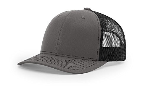 Richardson 112 Trucker OSFA Baseball Hat Ball Cap Charcoal/Black