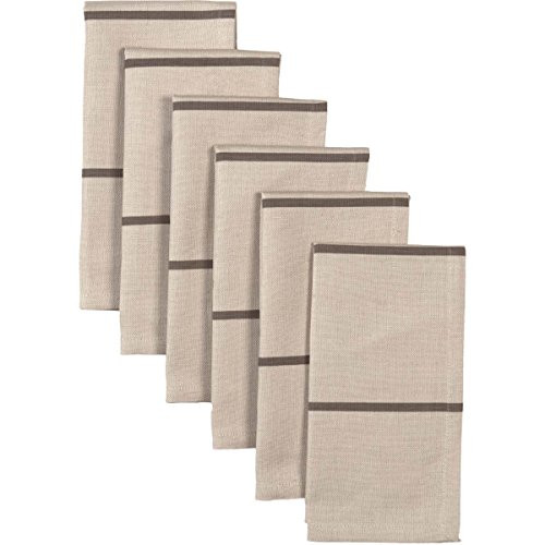 VHC Brands Farmhouse Tabletop & Kitchen-Lauren Grey Napkin Set of 6, One Size, Slate VHC Brands Farmhouse Tabletop & Kitchen-Lauren Grey Napkin Set of 6, One Size, Slate