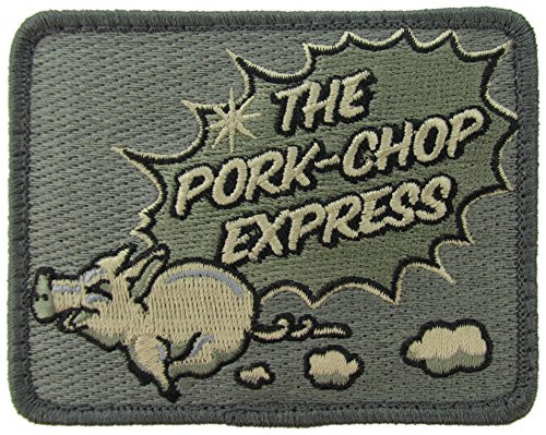 MilSpec Monkey Pork Chop Express Morale Patch -ACU -Foliage Green--