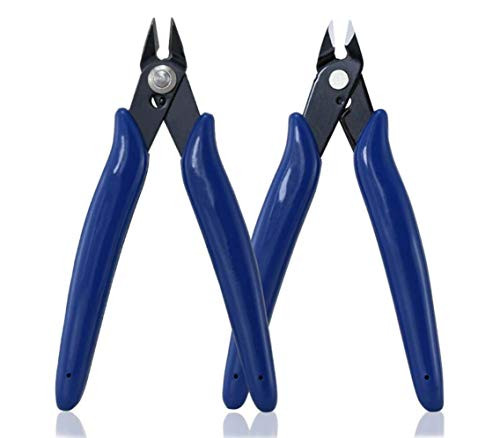 PCtech 2PC Pliers Electrical Wire Cable Cutters Cutting Side Snips Flush Cutting Pliers Diagonal Cutting Pliers Tool