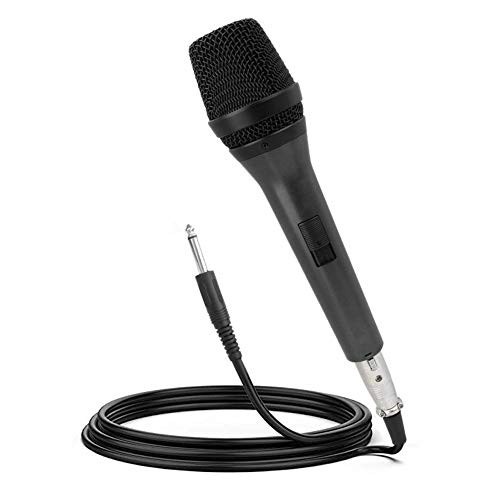 Dynamic Microphone Professional Wired Cardioid Microphone with Switch and 5m Audio Line Handheld Vocal Mic for Singing Live Karaoke Stage Shows Presentations Meetings