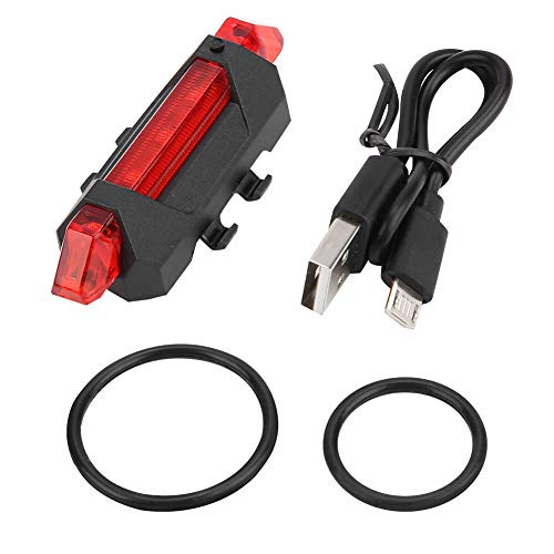 OhhGoPortable USB Rechargeable Bicycle Tail Bike Rear Safety Warning Light Lamp Super Bright