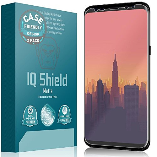 IQ Shield Matte Screen Protector Compatible with Samsung Galaxy S8 Plus -Not Glass--Case Friendly--2-Pack- Anti-Glare Anti-Bubble Film