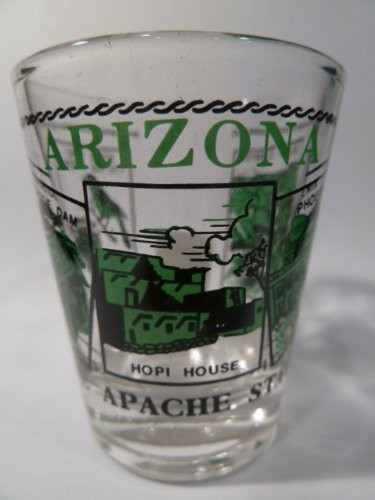 Arizona State Scenery Green New Shot Glass