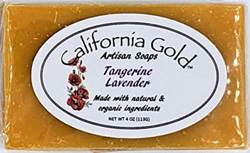 Natural and Organic Tangerine Lavender Bar Soap 1-4 oz. bar