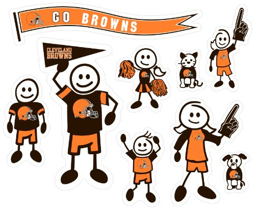 NFL Siskiyou Sports Fan Shop Cleveland Browns Family Decal Set Large One Size Team Color NFL Siskiyou Sports Fan Shop Cleveland Browns Family Decal Set Large One Size Team Color
