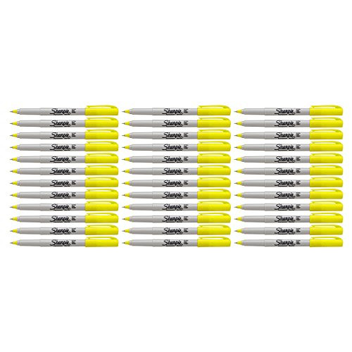 Sharpie Permanent Marker Ultra Fine Point Supersonic Yellow 36-Count