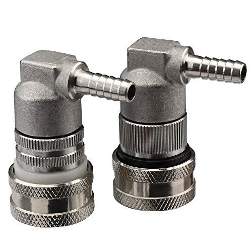 OneBom Stainless Steel Ball Lock Keg Fittings, Gas Liquid Quick Disconnect Set for Corny Kegs Homebrew (1/4'' Hose Barb) OneBom Stainless Steel Ball Lock Keg Fittings, Gas Liquid Quick Disconnect Set for Corny Kegs Homebrew (1/4'' Hose Barb)
