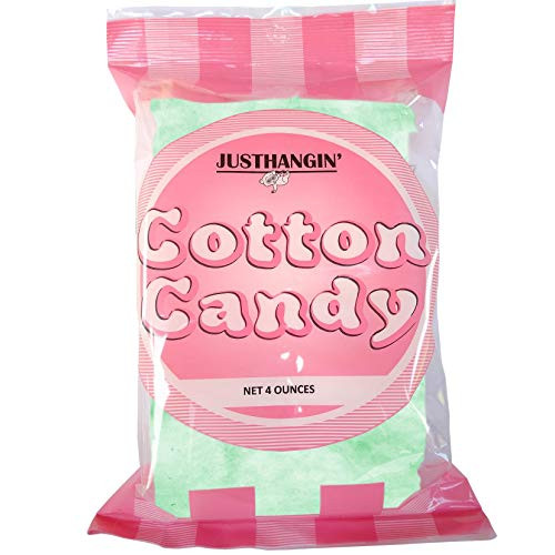 JUSTHANGIN Cotton Candy Gourmet Lime Flavored Green Color 4 oz Bag