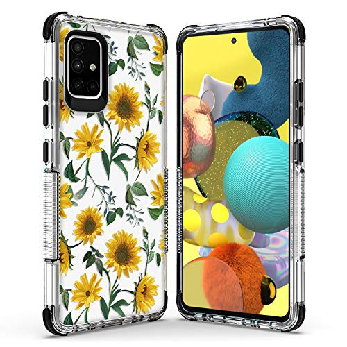 WZOKA for Samsung A51 Case Galaxy A51 5G with Tempered Glass Screen Protector Protective Soft Shockproof Case for Samsung Galaxy A51 -Sunflower Yellow- WZOKA for Samsung A51 Case Galaxy A51 5G with Tempered Glass Screen Protector Protective Soft Shockproof Case for Samsung Galaxy A51 -Sunflower Yellow-