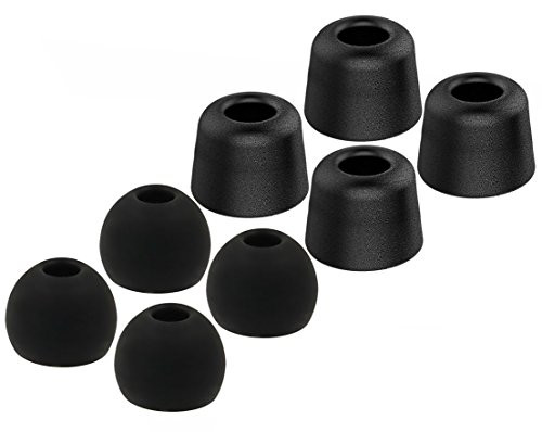 8pcs -BMF-B-- Large -L- Premium Memory Foam and Silicone Replacement Eartips Earbuds Adapters Compatible with Jaybird Bluebuds X and X2 in Ear Earphones Headphones