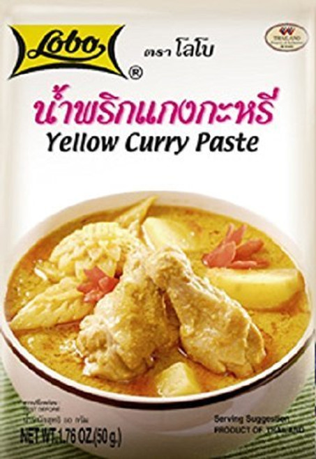 Thai Yellow Curry Paste -Kaang Ka Ree- Thai-style- Spice Soup Thai Style Soup Food Lobo Cooking Food 50 G / 1.76 Oz Thai Yellow Curry Paste -Kaang Ka Ree- Thai-style- Spice Soup Thai Style Soup Food Lobo Cooking Food 50 G / 1.76 Oz
