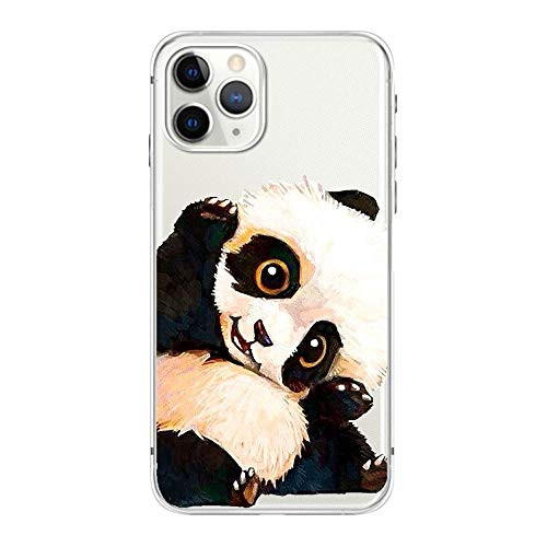 FancyCase Compatible with iPhone 11 Pro Max-New Animal Pattern Soft Silicone Protective Clear iPhone 11 Pro Max Case -Panda Cub-