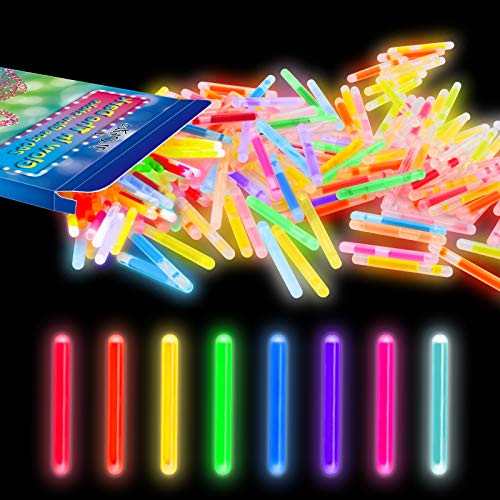 V-Opitos Mini Glow Stick 240 PCS - 1.7 inch Bulk Mini Glow Sticks for Easter Eggs with 8 Colors Glow in Dark Basket Stuffers for Easter/Halloween Glow Decorations for Party Kids Party Favor