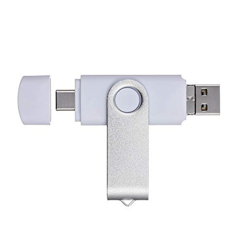 Aretop 3-in-1 Versatile Flash Drive 64GB OTG USB 2.0 for Android Phones Computers Tablets OTG USB Photo Stick Type C Flash Drive Micro USB Flash Drive Thumb Drive Memory Stick Pendrive -White 64GB-