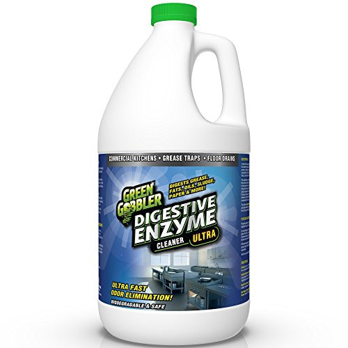 Green Gobbler Digestive Enzymes for Grease Trap & Sewer - Controls Foul Odors & Breaks Down Grease, Paper, Fat & Oil in Sewer Lines, Septic Tanks & Grease Traps (1 Gallon) Green Gobbler Digestive Enzymes for Grease Trap & Sewer - Controls Foul Odors & Breaks Down Grease, Paper, Fat & Oil in Sewer Lines, Septic Tanks & Grease Traps (1 Gallon)