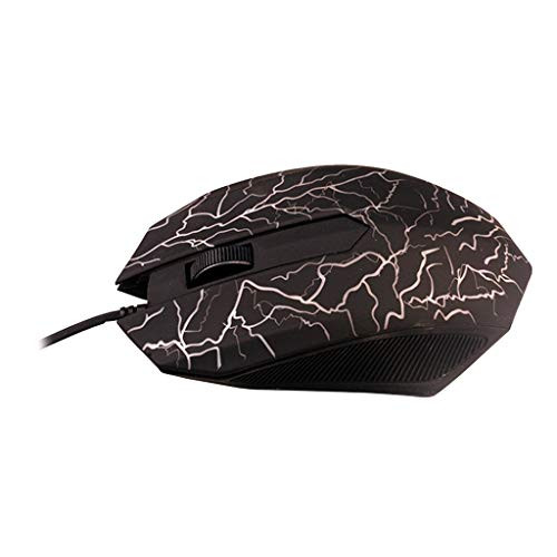 Prettyia LED Backlit Optical Wired Gaming Mouse USB