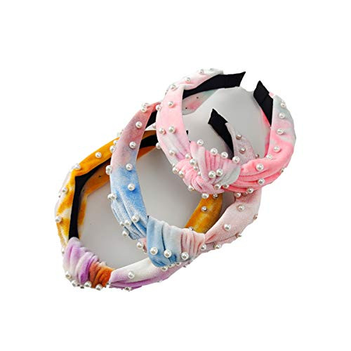 Colourful Velvet Wide Headbands Knot Turban Hairband Vintage Head wrap with Faux Pearl Elastic Hair Hoops Fashion Hair Accessories for Women and Girls Colourful Velvet Wide Headbands Knot Turban Hairband Vintage Head wrap with Faux Pearl Elastic Hair Hoops Fashion Hair Accessories for Women and Girls