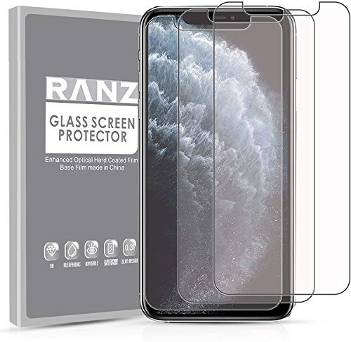 -3 Packs- iPhone 11 Pro Screen Protector iPhone X/Xs Screen Protector RANZ Tempered Glass Screen Protector for Apple iPhone 11 Pro/iPhone X/iPhone Xs -5.8 inch- - Case Friendly