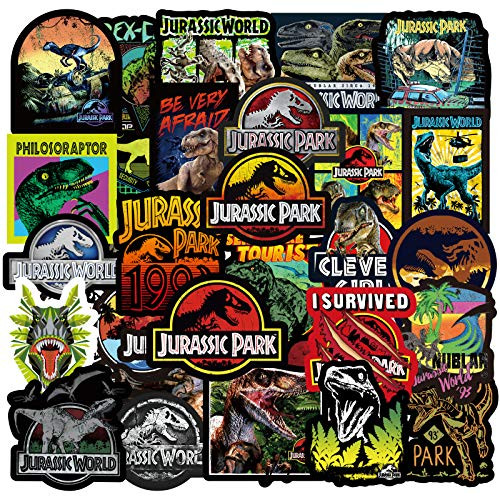 Pauplian Jurassic Park stickers-75pcs-Jurassic World sticker Waterproof dinosaur sticker Vinyl Laptop Sticker for bumper Water Bottle Skateboard Graffiti Luggage Guitar Bike Decal for Teens kids Adult Pauplian Jurassic Park stickers-75pcs-Jurassic World sticker Waterproof dinosaur sticker Vinyl Laptop Sticker for bumper Water Bottle Skateboard Graffiti Luggage Guitar Bike Decal for Teens kids Adult
