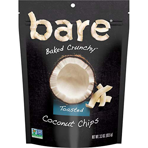 bare Baked Crunchy Coconut Chips Toasted 3.3oz Shareable Bag