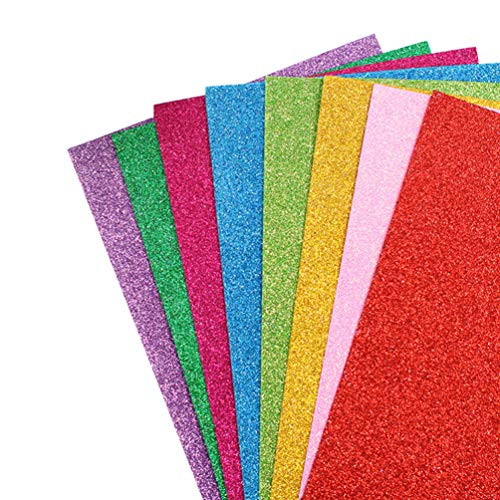 SUPVOX 10PCS EVA Foam Sheets Handicraft Sheets Craft Foam Sponge Sheet for Craft Decoration DIY Use