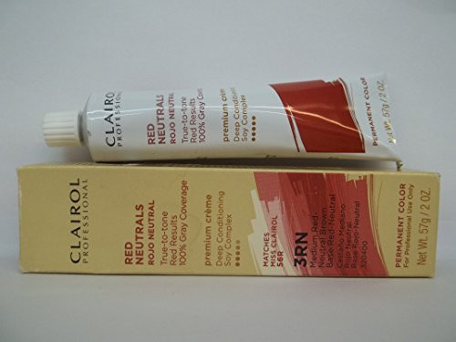 Clairol Professional Pro Creme 3Rn Medium Red Neutral Brown 2 Ounce
