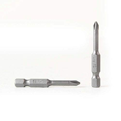 Superior Steel BP201-10PK 1 Phillips Head Power Screwdriver Bits - 2 Inch Long - 4mm Dia - 10 Display Pack