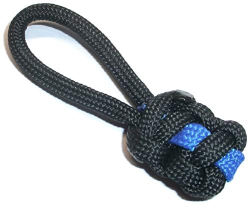 RedVex Paracord Thin Line Zipper Pulls - Lot of 5 - ~2.5 - Choose Your line Color and Size -Thin Blue Line 2.5 inch-