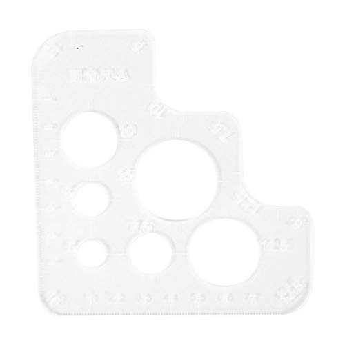 GLOGLOW Acrylic Circle Template Clear Acrylic Circle Corner Hole Stitching Template Stencil DIY Leather Craft Ruler Stitching Corner Positioning Tool-Type A-
