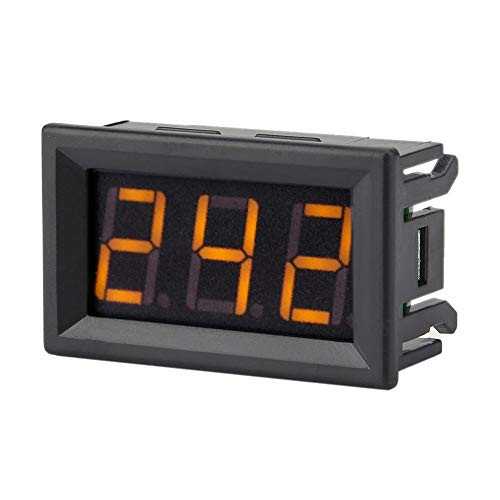 Volt Digital Voltmeter Voltage Tester Professional AC 70-380V Meter LED Display Two Wires for Home with Measuring Range-Font Backlit Yellow-