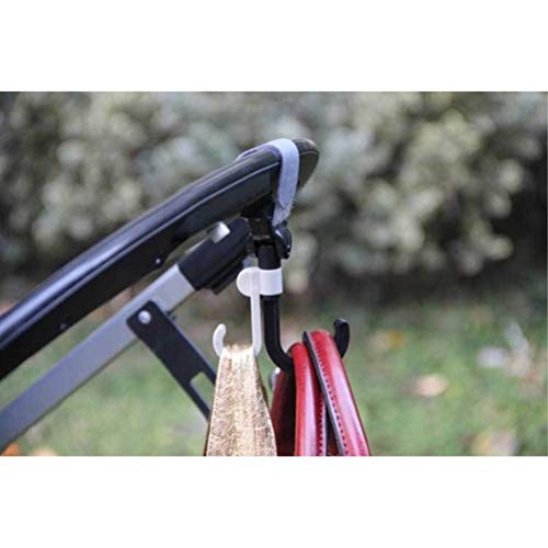 TOPBATHY 2 Pcs Stroller Hooks Hook and Loop Rotatable Strong Stroller Hanger Stroller Hooks for Hanging Clothes