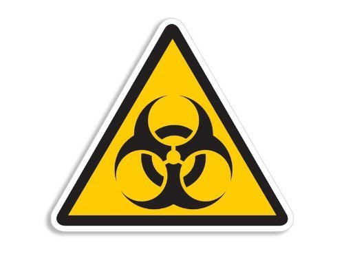 LPF USA Triangle Biohazard Logo Caution Sign Sticker -Symbol Decal-