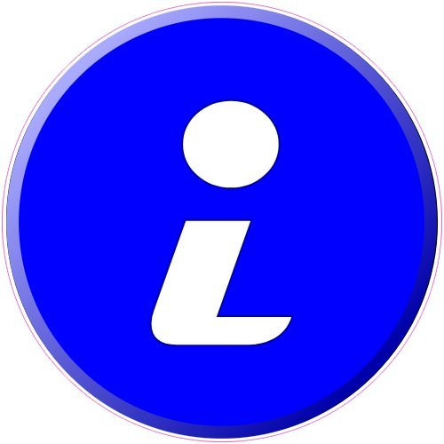 U.S. Custom Stickers Information Icon Circle Sticker 4 inch